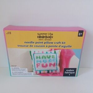 NEW Summer Creatology Needle Point Pillow‎ Craft Kit Gift for Kids Ages 8+